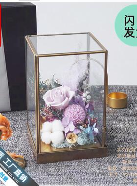 中号北欧摆件式客厅玄关酒柜几何玻璃罩摆设创意样板房家居装饰品