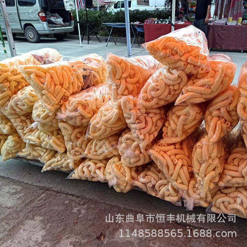 流动摆摊休闲小食品玉米杂粮膨化机小型康乐果机柴电两用