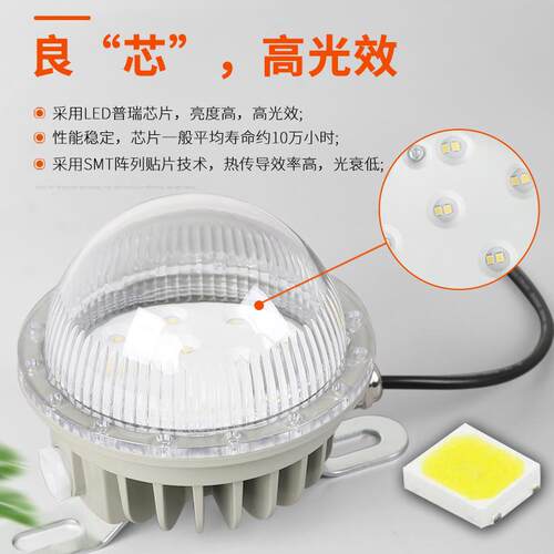 LED防爆吸顶灯工程防腐应急15W20W加油站电厂仓库车间圆形防爆灯