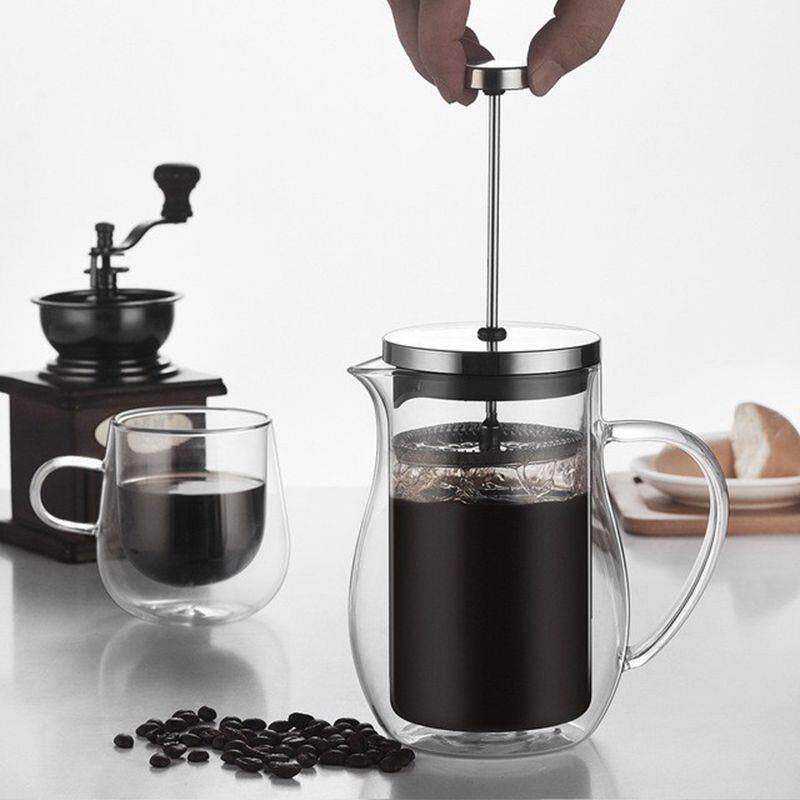 双层玻璃法压壶手冲咖啡壶冲茶器咖啡冲滤壶 350/600ML