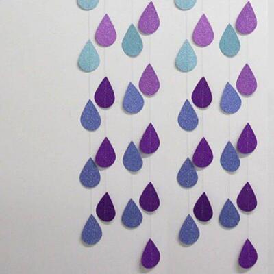 Water Drop Baby Sprinkle Decorations for Boy Hanging