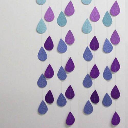 Water Drop Baby Sprinkle Decorations for Boy Hanging