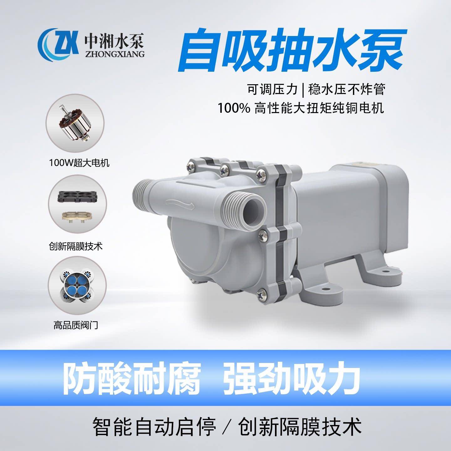 12v24v小型工业房车食品级高扬程直流自吸电动耐耐酸碱腐蚀抽水泵