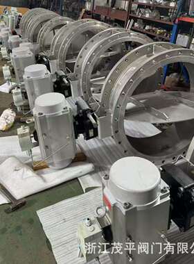 DN450大口径D641W-1P304不锈钢气动调节通风蝶阀法兰连接质保一年