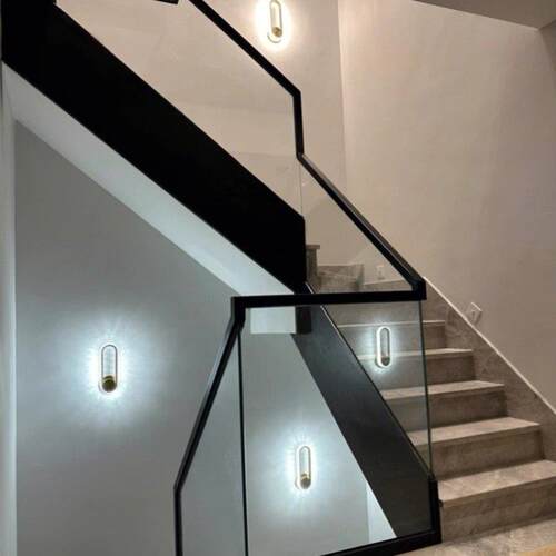 钢化玻璃楼梯扶手护栏不锈钢扶手栏杆自装阳台家装室内家用护栏