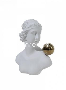 现代几何金属简约拱形门型摆件客厅酒柜样板间电视柜家居人物摆件