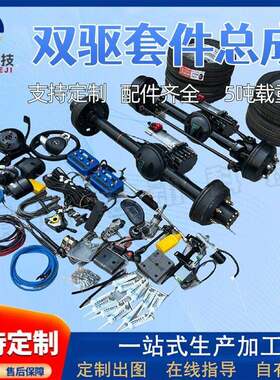 5吨四驱车桥总成10千瓦电机后桥总成重型驱动前桥四轮四驱载重桥