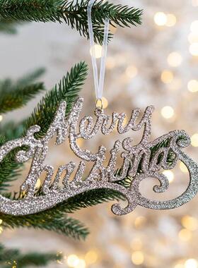 Letter Card Pendant Christmas Plastic Powder English Letter