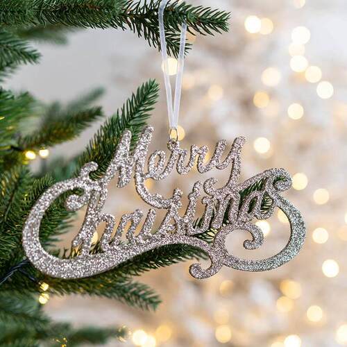 Letter Card Pendant Christmas Plastic Powder English Letter