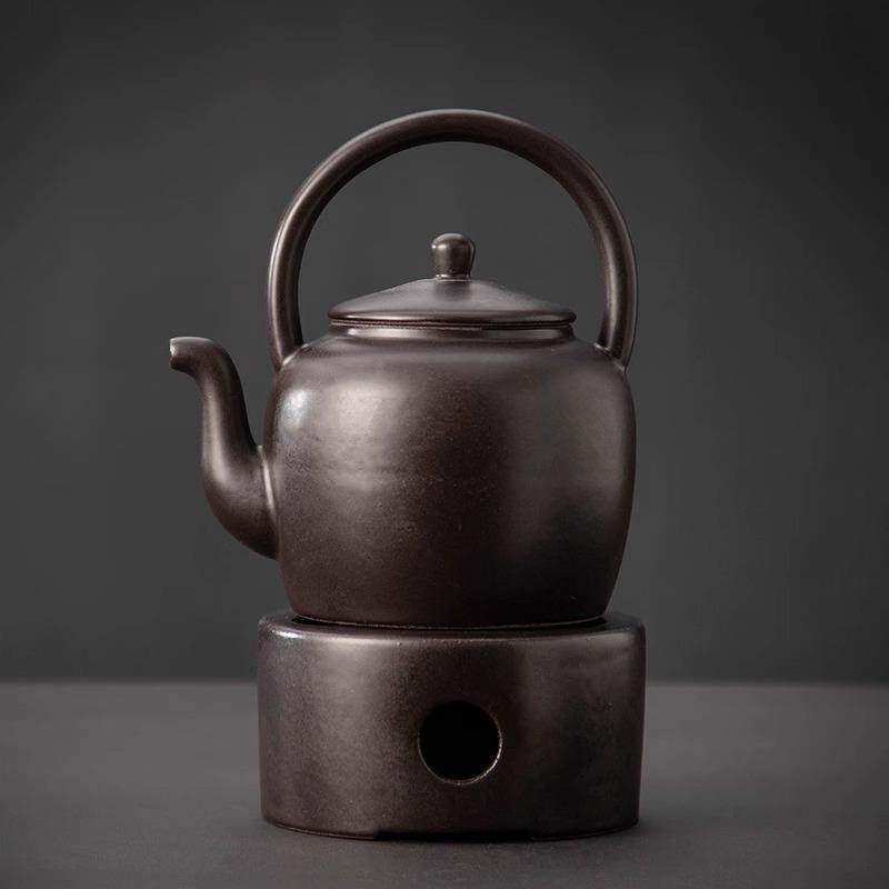新中式围炉煮茶茶壶家用室内蜡烛温茶炉套装暖茶炉加热底座煮茶器