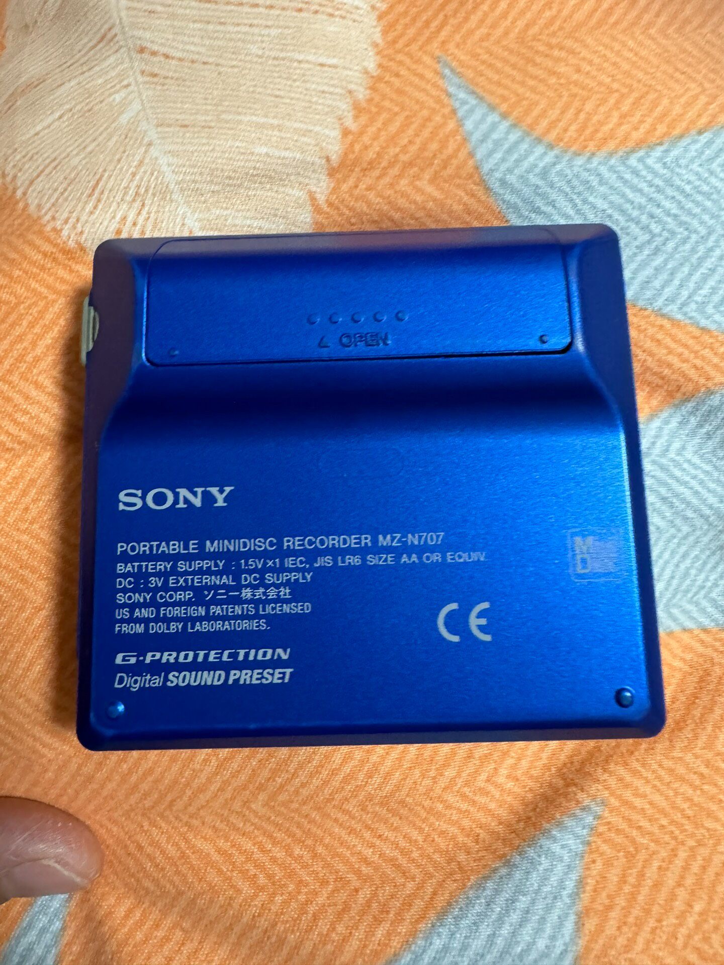 소니 MD 워크맨 MZ-N707 블루 본체 단품 (AA 배터리 사용, NetMD 지원) 2