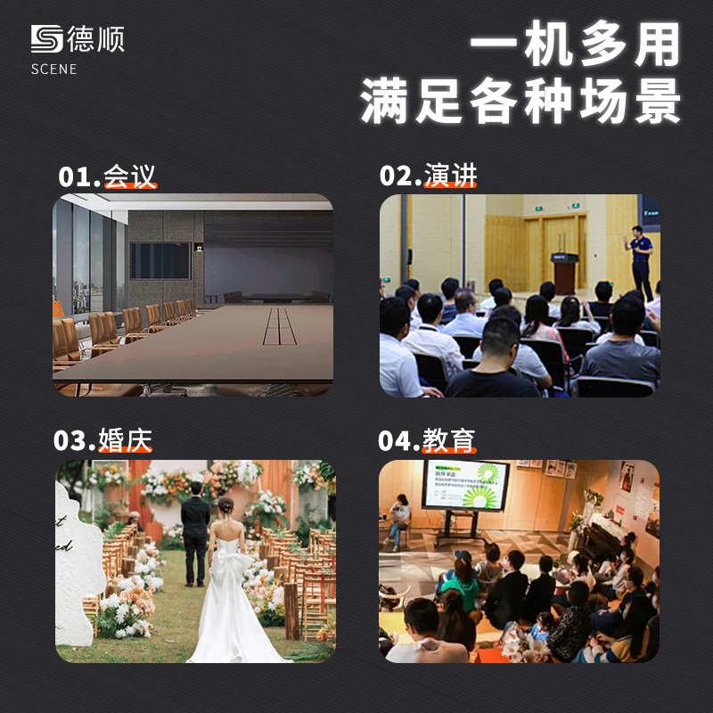 德顺301无线会议话筒鹅颈台式电脑桌面演讲专业会议话筒
