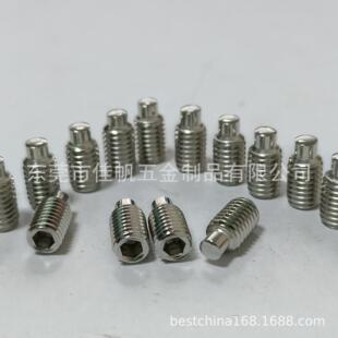 不锈钢机米螺丝 内六角圆柱端止付螺丝 12长柱端GB79紧定螺钉