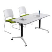会议桌可折叠拼接培训桌可移动办公桌带轮子长条桌组合辅导班课桌