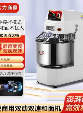 恒悦食品机械商用双动双速变频和面机5/10公斤面粉打面机奶油机
