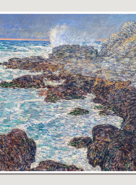 哈萨姆《Seaweed and Surf, Appledore at Sunset》世界名画挂画