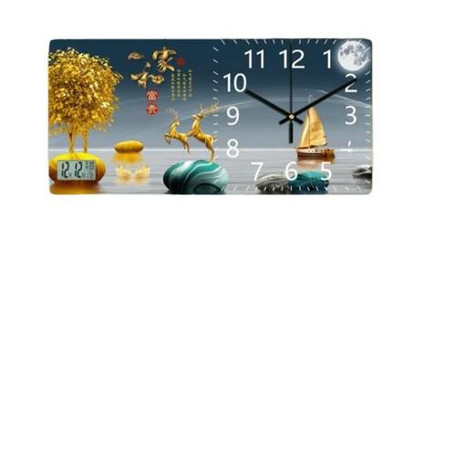 新款装饰画钟表挂钟画客厅家用时尚创意现代简约静音时钟挂墙
