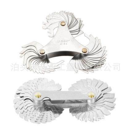 螺纹规 2件套55加60°量规 52片计量器具60度全美制51PC螺纹牙规