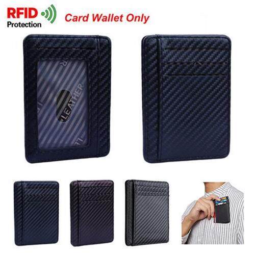 Slim RFID Blocking Leather Wallet Credit ID Card Holder Purs