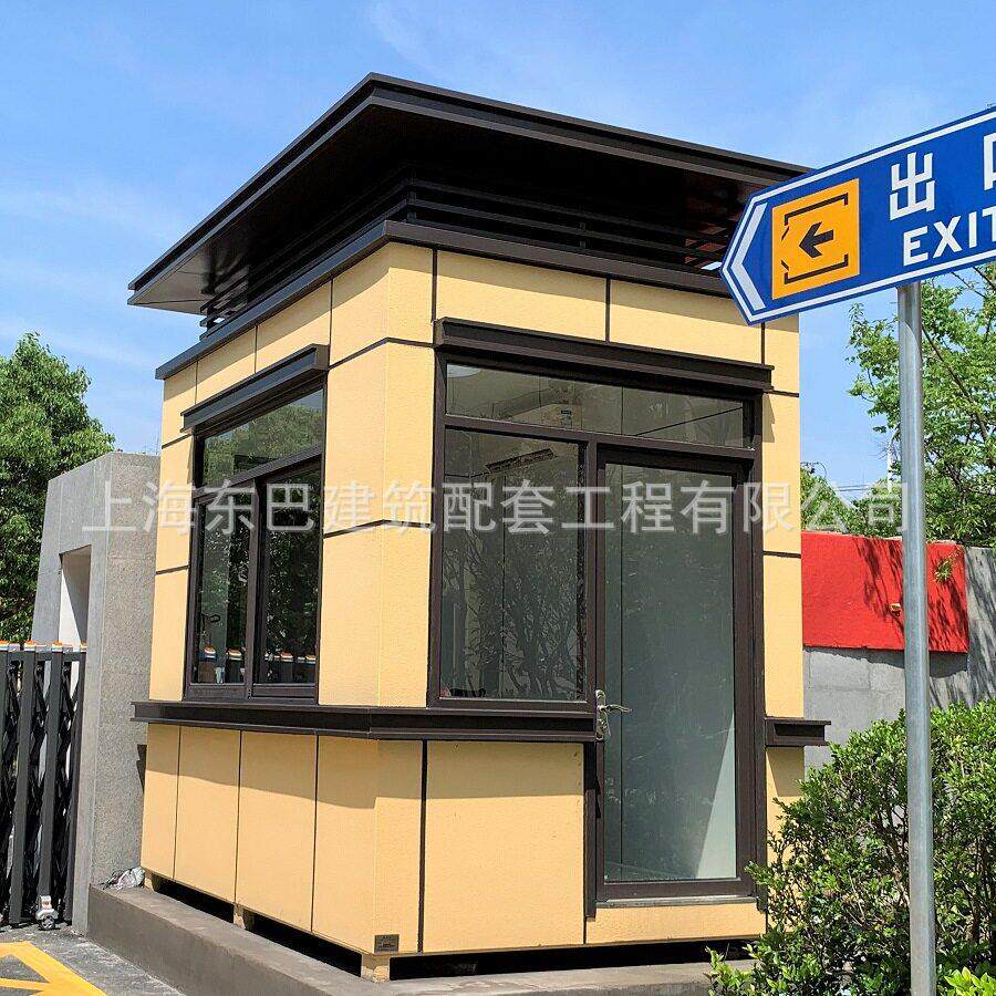 厂家来样定制欧式真石漆岗亭成品岗亭/商铺售货亭/工