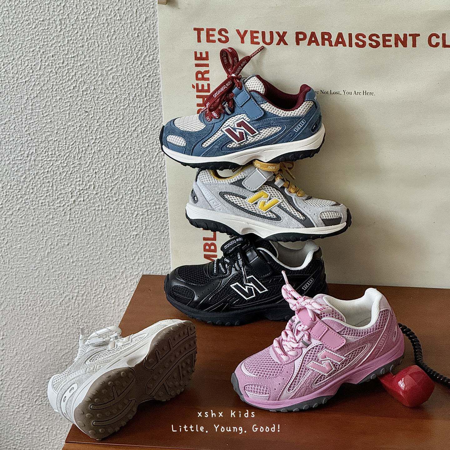 XSHX美式运动｜男女童春夏四季款轻跑休闲缓震防滑机能橡胶鞋底