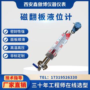 UHZ磁翻板液位计磁性浮子液位计4-20ma远传PP磁翻板液位计耐酸碱