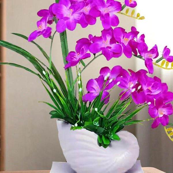 蝴蝶兰仿真花绢花摆件装饰品家居客厅室内电视柜假花仿真花摆设花