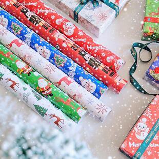 Christmas 80g Coated Paper Wrapping Printing