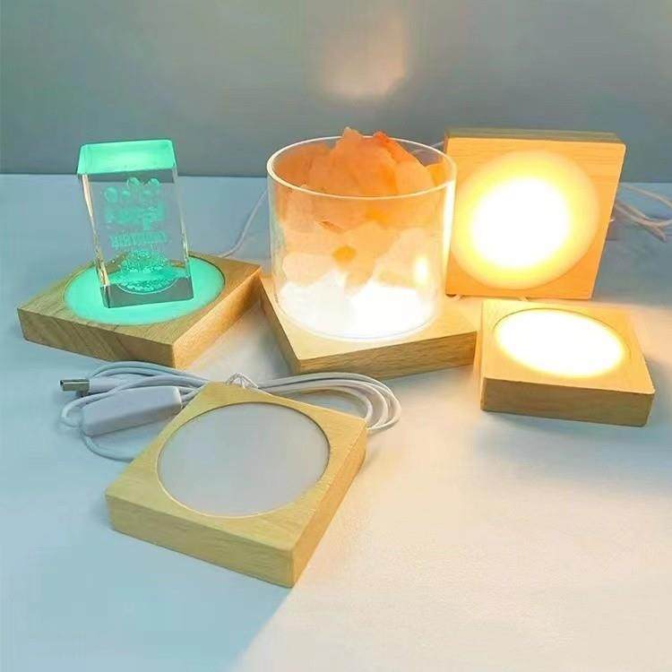 方形LED扩散板灯垫实木发光底座USB接口充电无线触摸开关DIY香薰,居家布艺,餐垫,淘宝优惠券,粉丝福利购,淘宝优惠卷