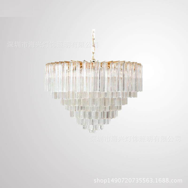后现代简约大气轻奢水晶灯美式新古典餐厅书房样板房客厅创意吊灯