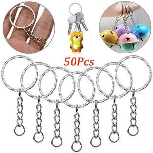 Keychain Keyfob Key Keyrings Ring Blank Metal 50pcs Split