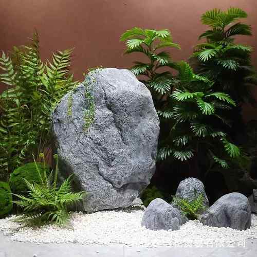 仿真石头奇石人造景观石影视道具摆件户外假山岩石草坪井盖装饰石