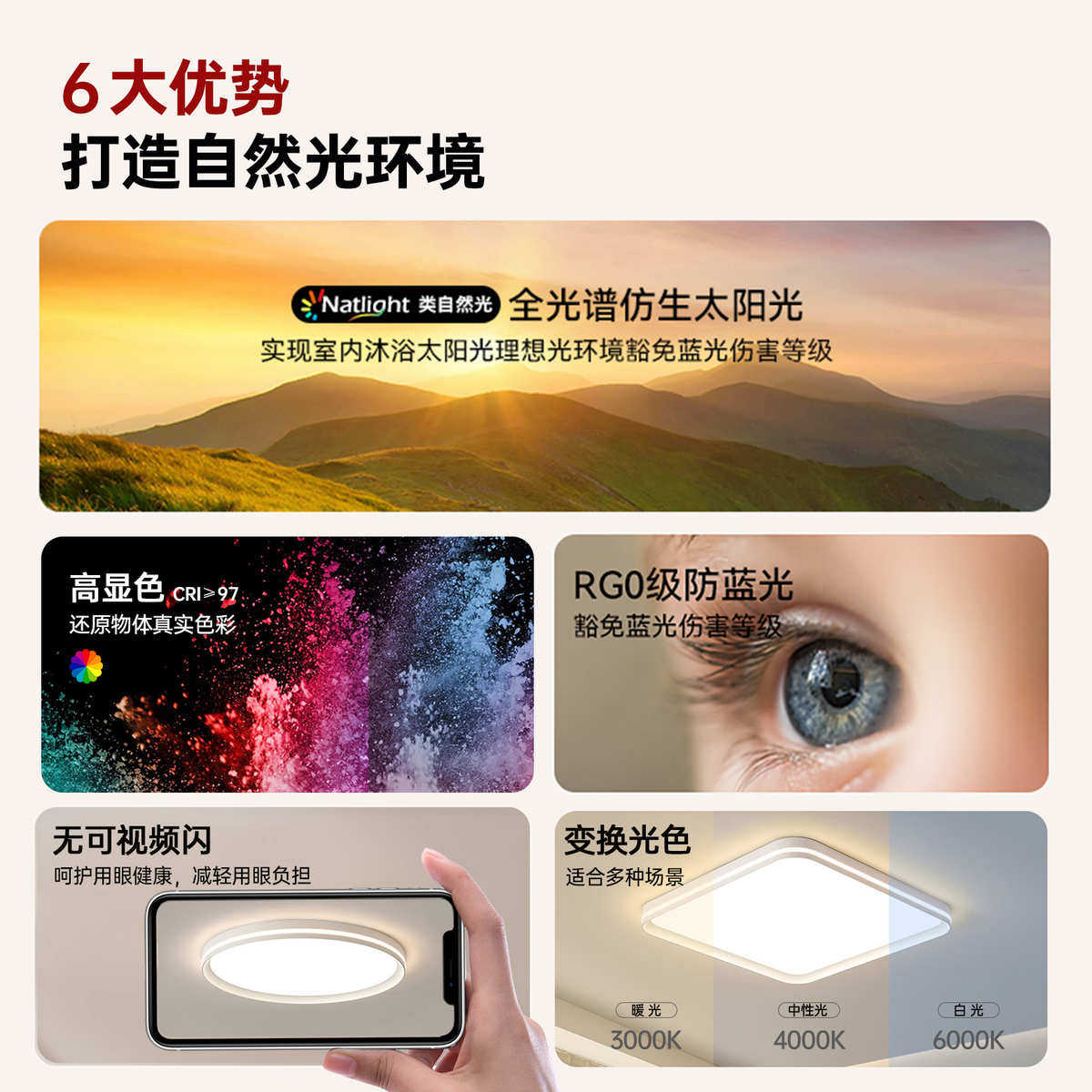 普瑞高显指吸顶灯客厅灯客厅大厅主灯卧室灯护眼灯具大全中山灯具,家装灯饰光源,智能吸顶灯,淘宝优惠券,粉丝福利购,淘宝优惠卷