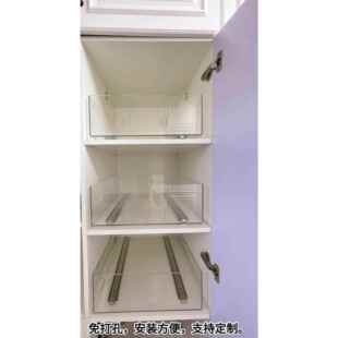 精品亚克力抽屉拉篮托盘橱柜储物盒展示收纳盒防尘罩水槽水箱定制