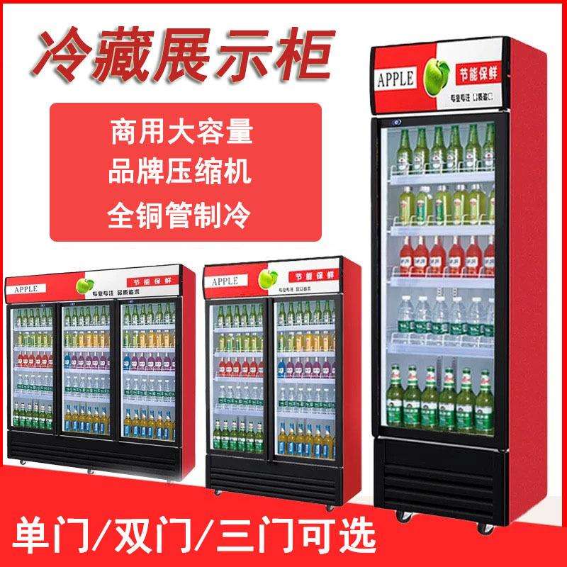 啤酒柜商用饮料柜单门双门冷藏展示柜水果保鲜立式玻璃门冰箱冰柜