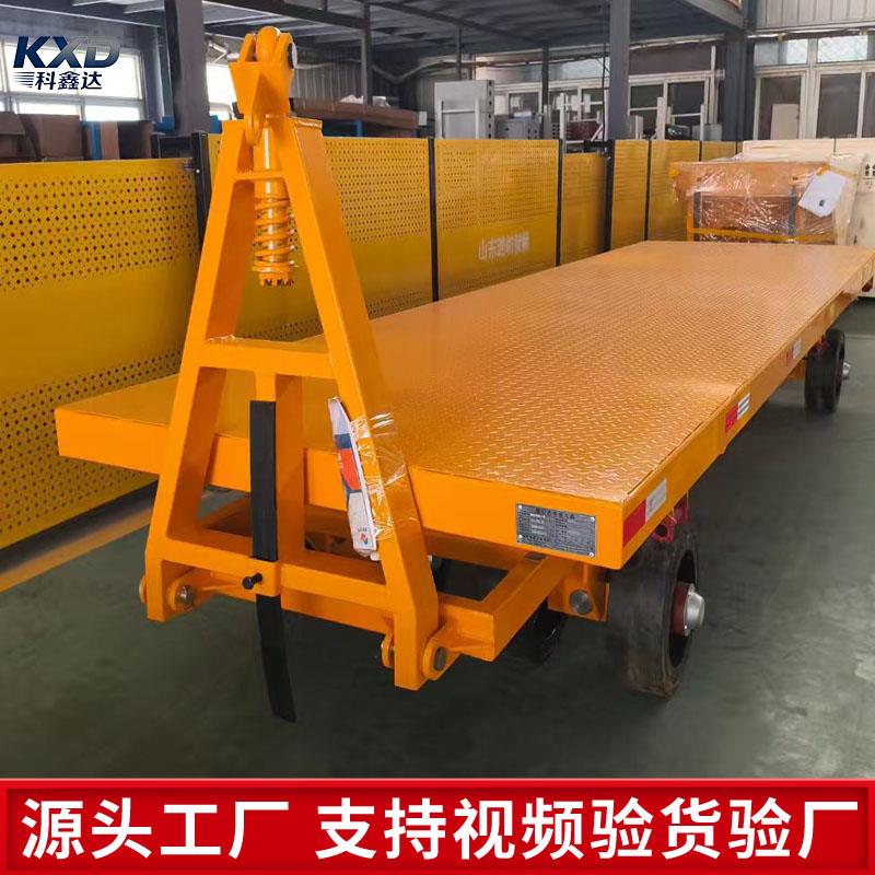 叉车牵引平板拖车重型转运车大载重平板运输车车间货物牵引拖车