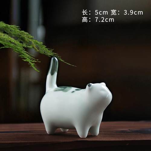 正品爱动物治小猫咪摆件陶家瓷居客厅桌面装饰可摆设愈系创意简约