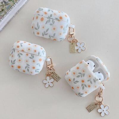 For Apple AirPods 4 ANC Flower Print Earphone Case For AirPo