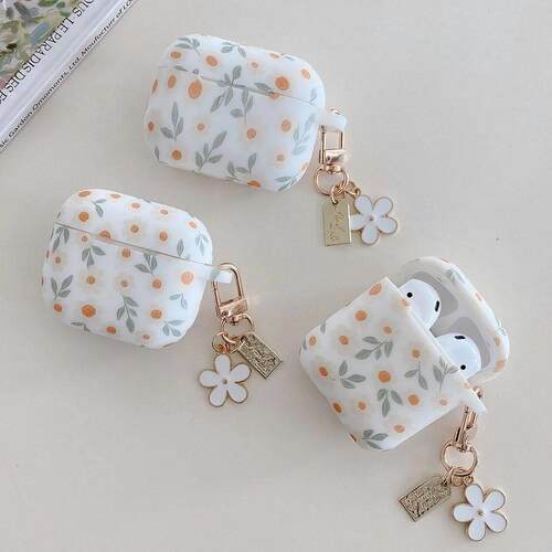For Apple AirPods 4 ANC Flower Print Earphone Case For AirPo