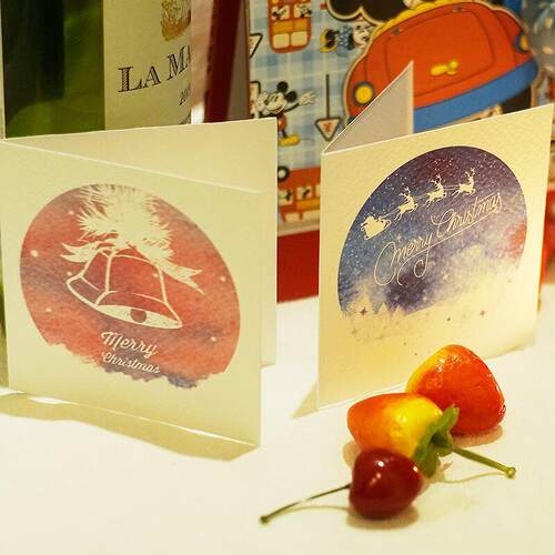 Galaxy Christmas Card Set 4 Creative Designs with Envelopes