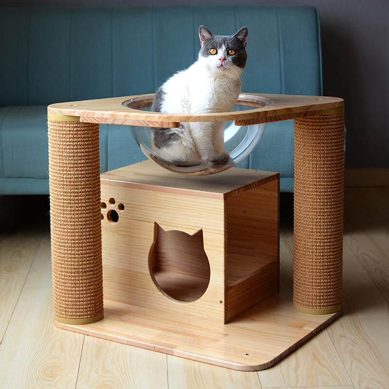 正品喵儿猫爬用猫抓柱猫玩具实木猫爬架宠物用品猫咪仙品猫房架子