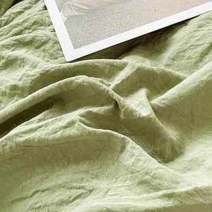 母婴宿a类日式 水洗棉件套学生舍三件套色纯被套棉床5518上用四品4