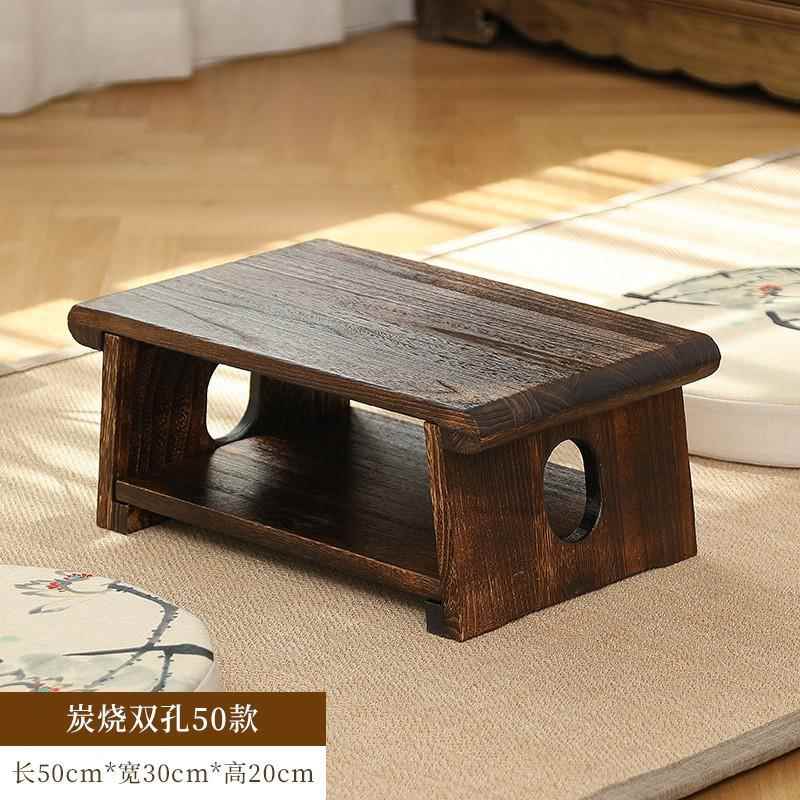 实木榻榻米茶桌飘窗小桌子炕桌家用茶几折叠茶台卧室日式坐地矮桌