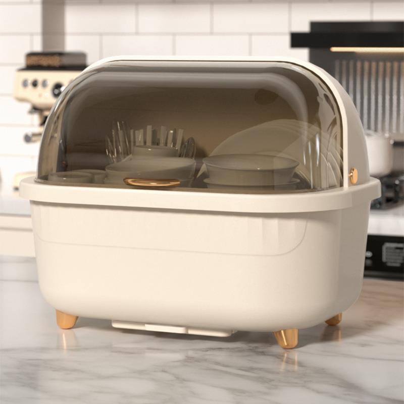 碗筷收纳盒碗柜带盖装餐具碗盘箱放碗家用置物厨房碗架沥水碗碟架