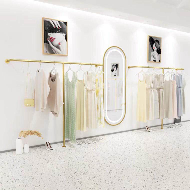 服装店展示架上墙侧挂衣服陈列架女装店挂衣架简约童装壁挂式衣架