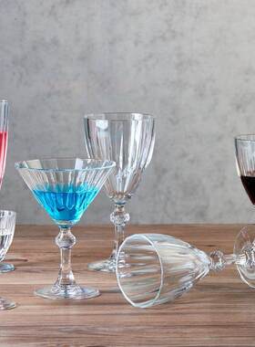 Wine Glasses Diamond Cut Champagne Cocktail Crystal Cups