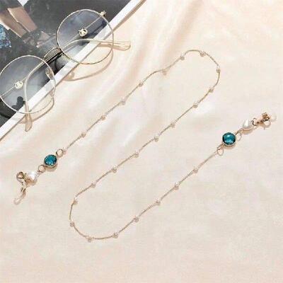 2/3/4PCS Eyeglasses Chain Gemstone Heart Net Red Fashion