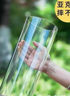 新款超高深桶圆柱形细长塑料透明防水实验测试桶亚克力桶特大加厚