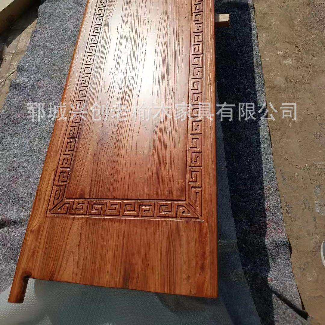 实木双开门木门进户门别墅自建房老式古宅民宿复古老榆木庭院大门
