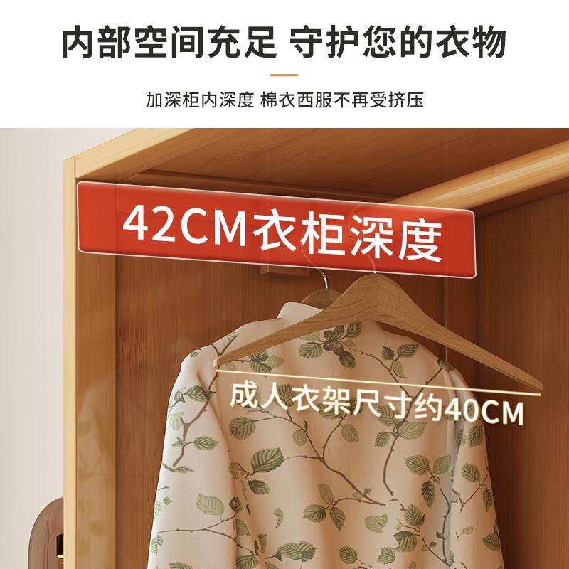 5YA1简易布大衣柜家用卧室组装实木出租房用小宿舍衣橱2023新款爆